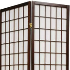Biombo japonés Shoji de 6 paneles y 1,83 m de altura con diseño de ventana - Nogal: Separador de ambientes plegable