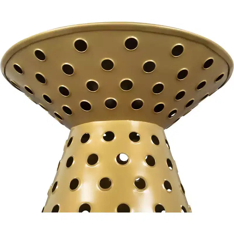Alaterre Furniture Kian Side Table Hierro Dorado: Pedestal, Moderno, No Requiere Montaje, Capacidad de 100 kg