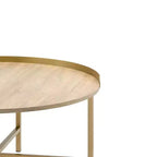 Mesa de centro Mithea de Acme Furniture con tapa de roble/acabado dorado