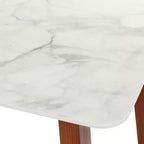 Mesa Consola Buylateral Jhovies - Nogal: Cubierta de Mármol Sintético, Recibidor, Pasillo, Diseño Estrecho
