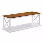 Coventry Coffee Table with Shelf Driftwood/White - Breighton Home