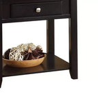 Mesa auxiliar Malachi de 22" negra - Acme Furniture: Tapa elevable, Almacenamiento, Patas cónicas, Estante