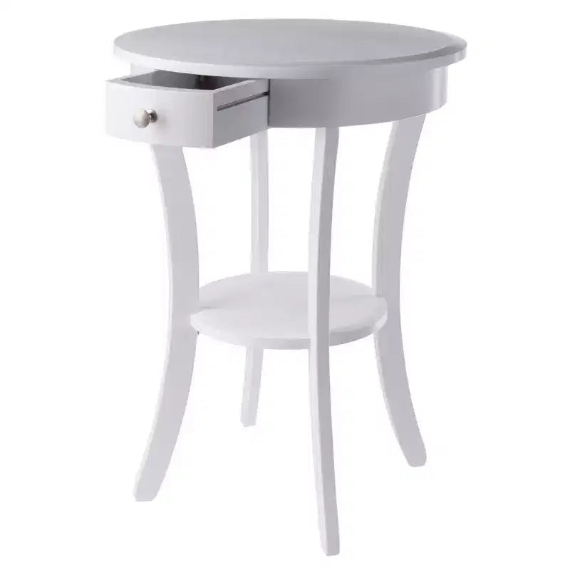 Mesa auxiliar redonda Sasha - Blanco - Winsome