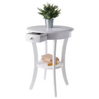 Mesa auxiliar redonda Sasha - Blanco - Winsome