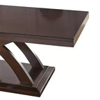 Mesa de centro Jocelyn Espresso Cherry - Steve Silver: Acabado brillante, Superficie de madera laminada, Base de pedestal, Forma rectangular