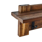 Estante con Perchero de Madera Industrial Durango, Marrón Oscuro - Muebles Alaterre: Moderno de Mediados de Siglo, Almacenamiento Montado en la Pared, 5 Ganchos