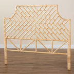 Cabecero Rattan Jayliah Queen Natural/Marrón - bali & pari: Estilo Bohemio, Independiente, No Requiere Montaje