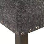 Taburete de bar tapizado de 24" de altura para mostrador con tachuelas - HomePop