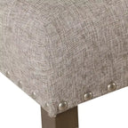 Taburete de bar tapizado de 24" de altura para mostrador con tachuelas - HomePop