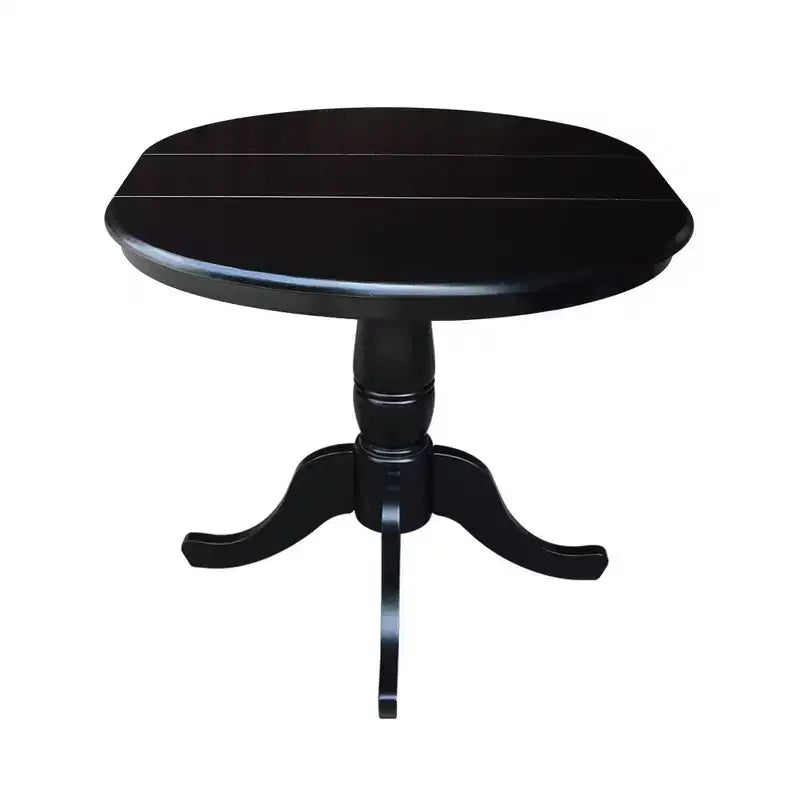 Mesa de comedor de pedestal redonda de 36 pulgadas con 12 hojas abatibles - International Concepts