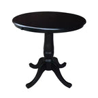 36 Round Top Pedestal Dining Table with 12 Drop Leaf - International Concepts