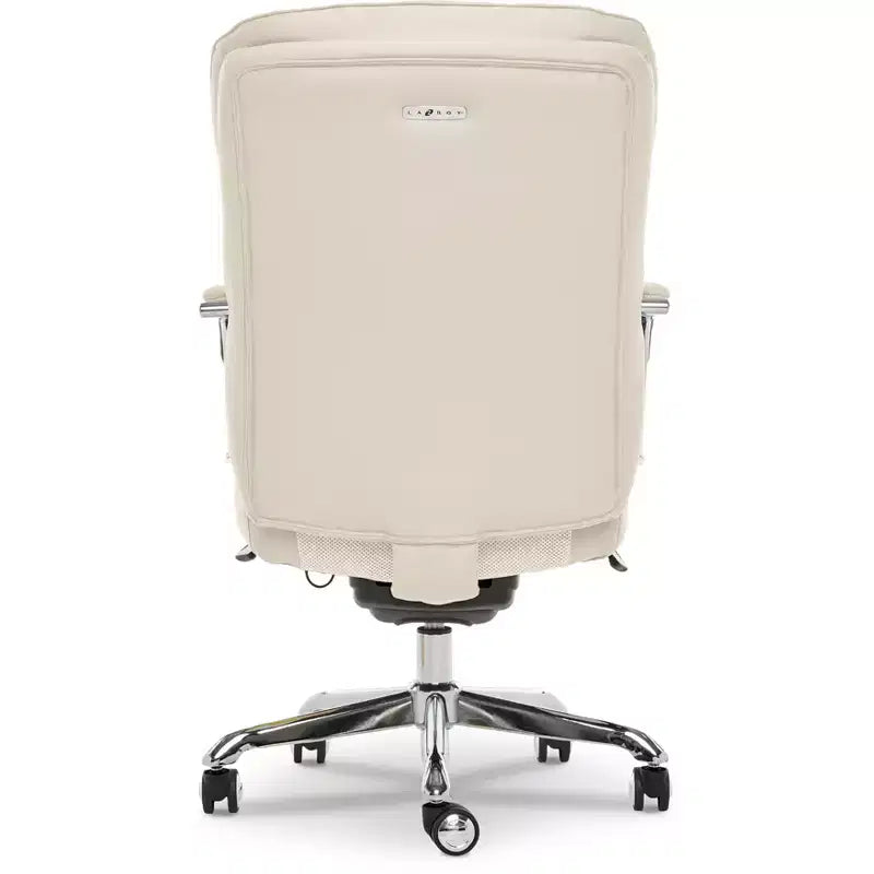 Sillón de oficina Sutherland de cuero acolchado con reposabrazos acolchados - La-Z-Boy