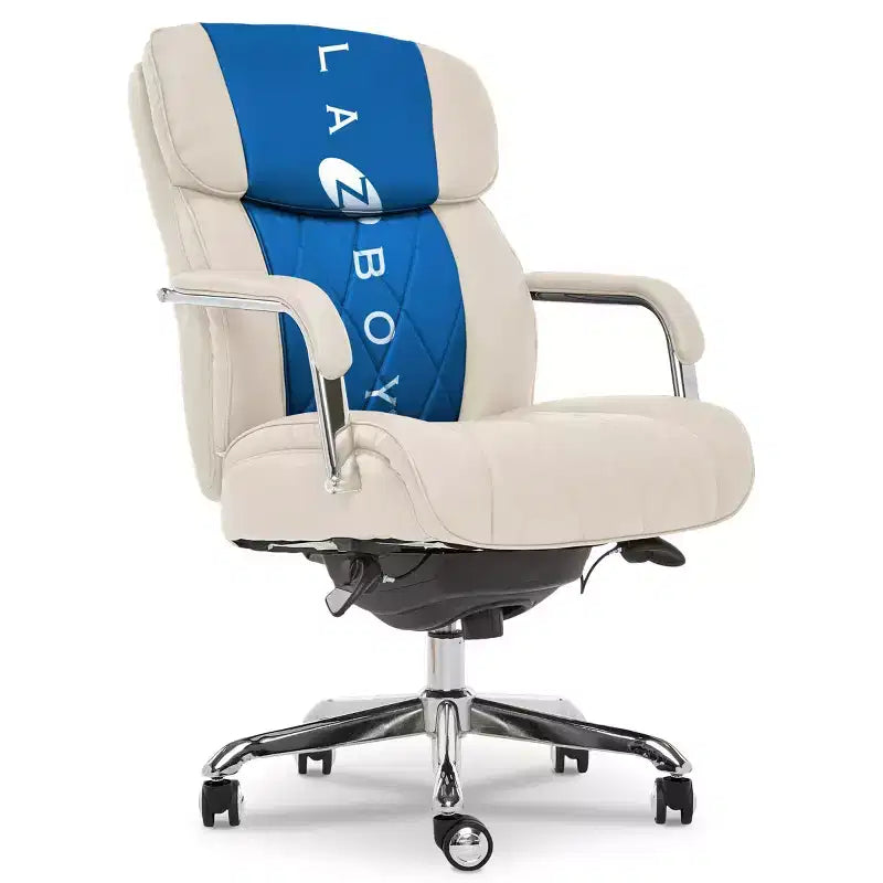Sillón de oficina Sutherland de cuero acolchado con reposabrazos acolchados - La-Z-Boy