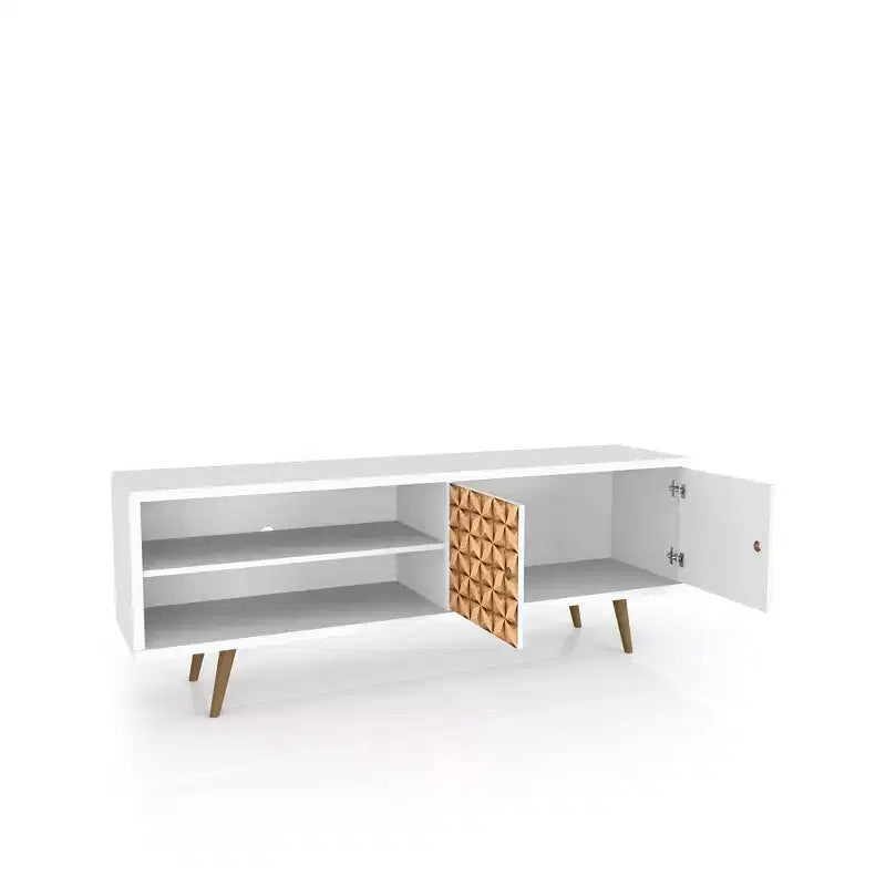 Mueble de TV Liberty de 2 estantes y 2 puertas para televisores de hasta 60 - Manhattan Comfort