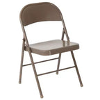 Flash Furniture Paquete de 4 Sillas Plegables Metálicas de la Serie HERCULES con Doble Refuerzo