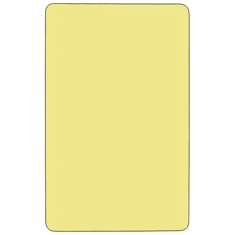 Mesa de actividades rectangular de laminado térmico Flash Furniture de 61 cm de ancho x 122 cm de largo - Patas ajustables de altura estándar