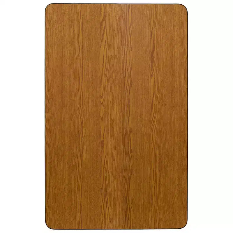 Mesa de actividades rectangular de laminado térmico Flash Furniture de 61 cm de ancho x 122 cm de largo - Patas ajustables de altura estándar