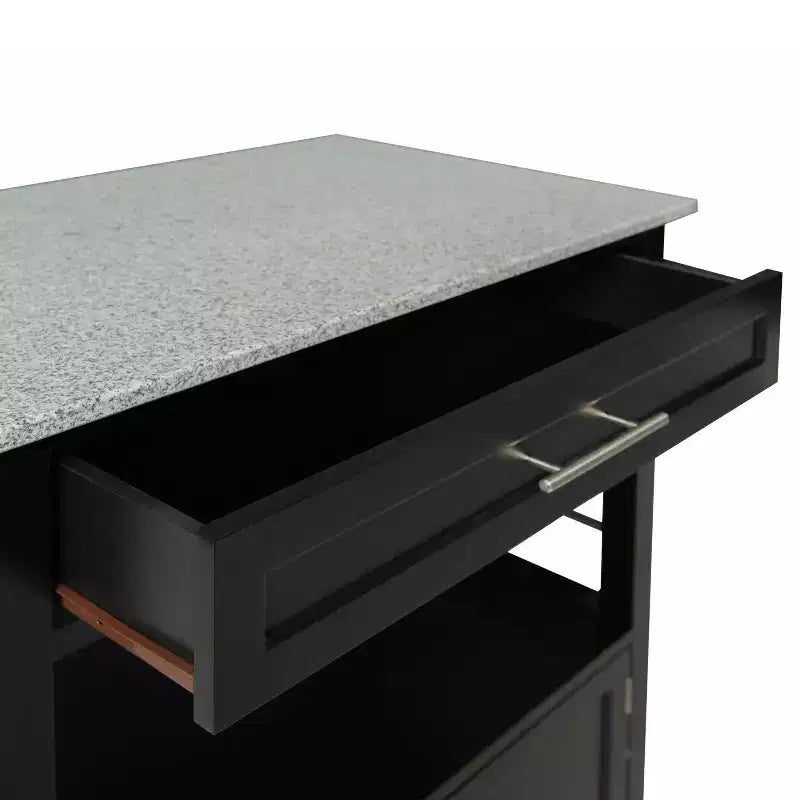Carrito de cocina Cameron con cubierta de granito - Linon