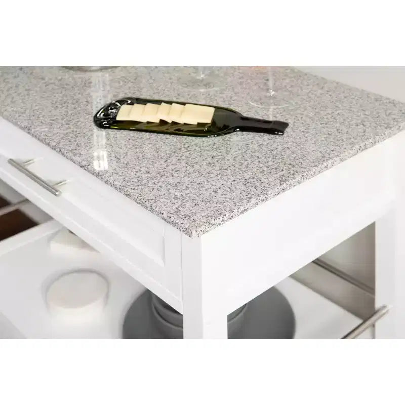 Carrito de cocina Cameron con cubierta de granito - Linon