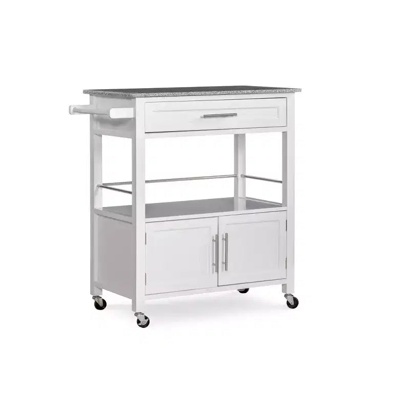 Carrito de cocina Cameron con cubierta de granito - Linon