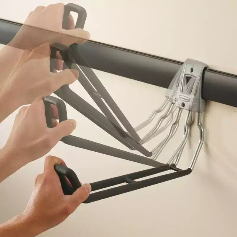 Riel horizontal de pared de acero FastTrack y gancho de pared vertical de Rubbermaid