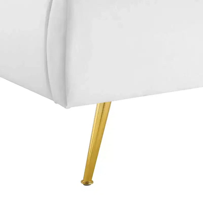 Cama de plataforma con respaldo alado de terciopelo Queen Lana Performance - Modway