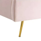 Cama de plataforma con respaldo alado de terciopelo Queen Lana Performance - Modway