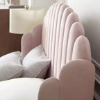 Cama de plataforma con respaldo alado de terciopelo Queen Lana Performance - Modway