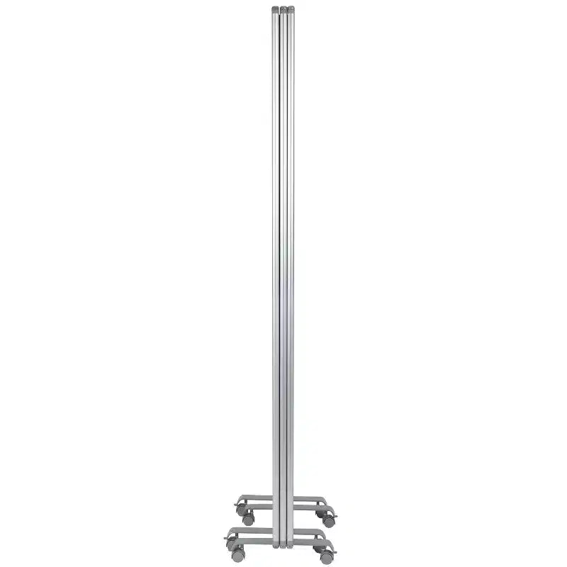 Pizarra magnética móvil de doble cara Flash Furniture/Separador de tela con ruedas bloqueables, 72 de alto x 24 de ancho (3 secciones incluidas)