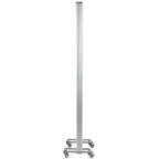 Pizarra magnética móvil de doble cara Flash Furniture/Separador de tela con ruedas bloqueables, 72 de alto x 24 de ancho (3 secciones incluidas)