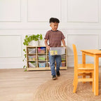 ECR4Kids Armario móvil con 12 cubículos y 15 cajones delanteros, 3x4, Muebles infantiles
