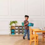 ECR4Kids Armario móvil con 12 cubículos y 15 cajones delanteros, 3x4, Muebles infantiles