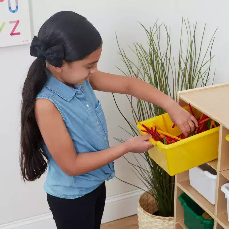 ECR4Kids Armario móvil con 12 cubículos y 15 cajones delanteros, 3x4, Muebles infantiles