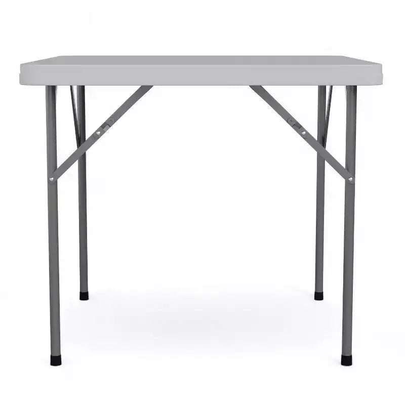 Mesa plegable de plástico blanca de granito cuadrado de 34.25 de Emma y Oliver - Mesa plegable para eventos