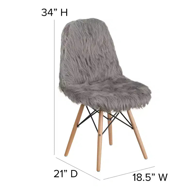 Sillón decorativo de pelo largo Shaggy de Emma y Oliver