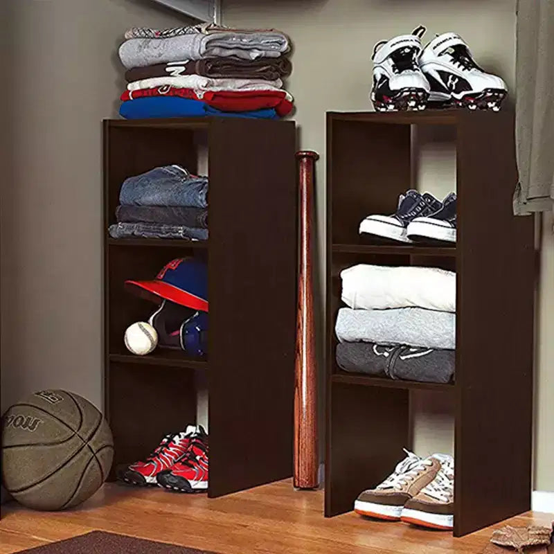 ClosetMaid 895600 Organizador Decorativo Apilable de 2 Cubos para el Hogar de 31 Pulgadas, Espresso (Paquete de 2)