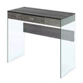 36 Breighton Home Uptown Glass Desk with Drawer