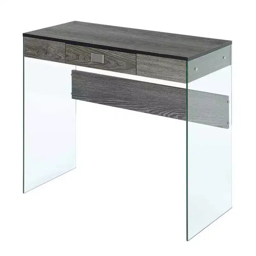 36 Breighton Home Uptown Glass Desk with Drawer