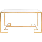 Burton Coffee Table - FOX2582A - Gold/Clear - Safavieh Couture