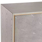 55 Downing Street Tate 39 1/2" ancho 2 puertas, madera gris, cajonera auxiliar moderna