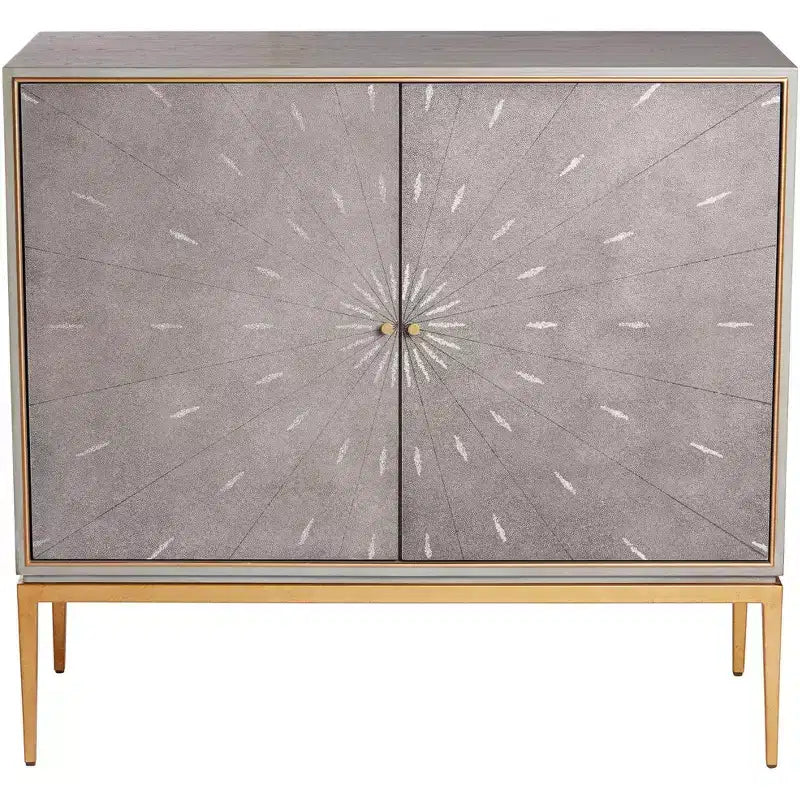 55 Downing Street Tate 39 1/2" ancho 2 puertas, madera gris, cajonera auxiliar moderna