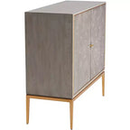 55 Downing Street Tate 39 1/2" ancho 2 puertas, madera gris, cajonera auxiliar moderna