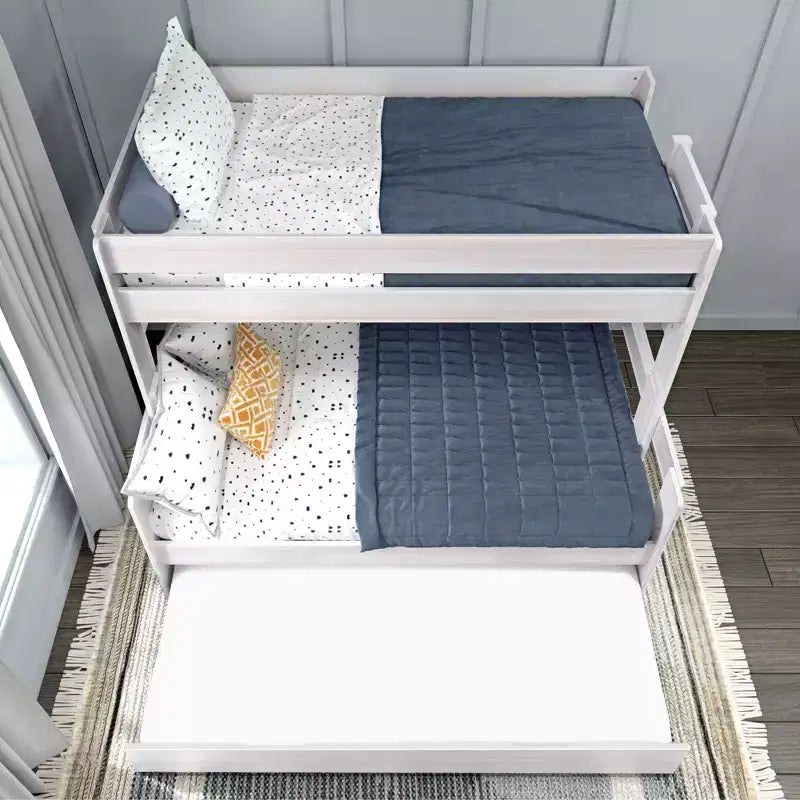 Cama litera doble sobre matrimonial estilo casa de campo Max & Lily con nido
