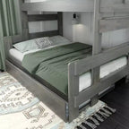 Cama litera doble sobre matrimonial estilo casa de campo Max & Lily con nido