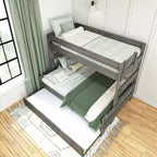 Cama litera doble sobre matrimonial estilo casa de campo Max & Lily con nido