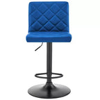Taburete de bar ajustable Duval con cuero sintético y acabado metálico - Armen Living