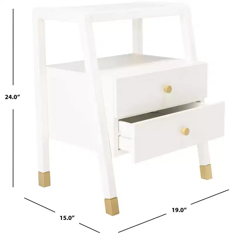 Mesa auxiliar Cove de 2 cajones y 1 estante - ACC6602 - Safavieh
