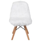 Emma and Oliver Sillón decorativo infantil de pelo sintético con diseño de perro, paquete de 4 unidades - Silla de escritorio - Silla para sala de juegos