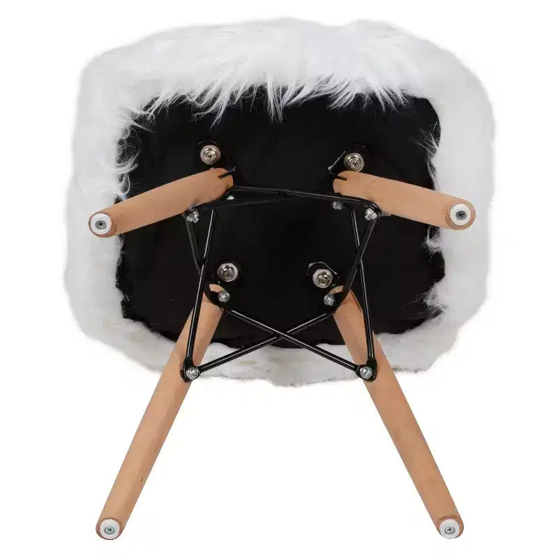 Emma and Oliver Sillón decorativo infantil de pelo sintético con diseño de perro, paquete de 4 unidades - Silla de escritorio - Silla para sala de juegos