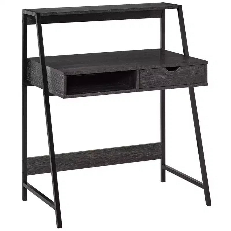 HOMCOM Home Office desk, Computer Desk for Small Spaces, Writing Table with Drawer and Storage Shelves